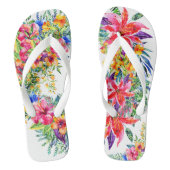 Bloeiende mooie tropische bloemen Teenslippers (Voetbed)