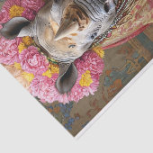 bloeiende neushoorn tissuepapier (Detail)