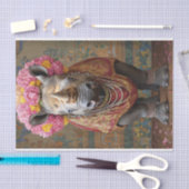 bloeiende neushoorn tissuepapier (Craft)