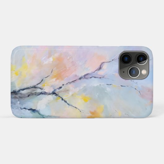 Bloeiende Oase Zachte Roze Blauwe Boom Natuur Scèn Case-Mate iPhone Case (Achterkant (horizontaal))