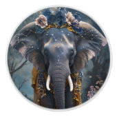 bloeiende olifant keramische knop (Voorkant)