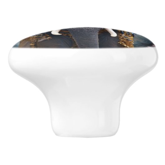 bloeiende olifant keramische knop (Zijkant)