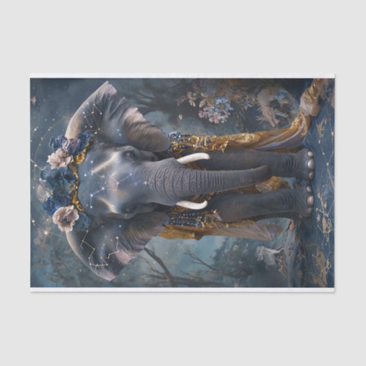 bloeiende olifant tissuepapier (Voorkant)