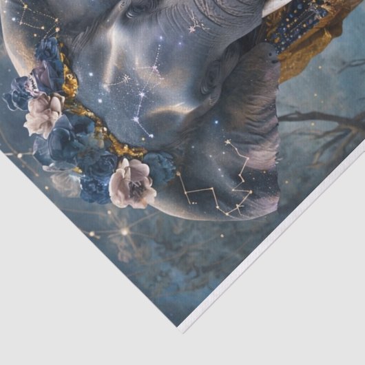 bloeiende olifant tissuepapier (Detail)