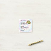 Bloeiende onafhankelijkheid: snelle checklist post-it® notes (Op bureau)