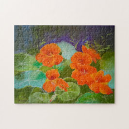 Bloeiende Oost-Indische Kers - Botanische Pastel Legpuzzel