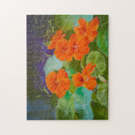 Bloeiende Oost-Indische Kers - Botanische Pastel Legpuzzel