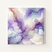 Bloeiende Orchidee Paarse Waterverf Abstracte Kuns Notitieboek (Achterkant)