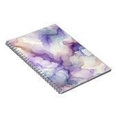 Bloeiende Orchidee Paarse Waterverf Abstracte Kuns Notitieboek (Rechterzijde)