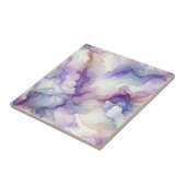 Bloeiende Orchidee Paarse Waterverf Abstracte Kuns Tegeltje (Zijkant)