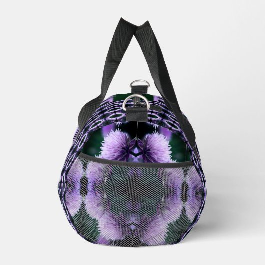 Bloeiende Paarse Allium Abstract gepersonaliseerd Plunjezak (Rechts)