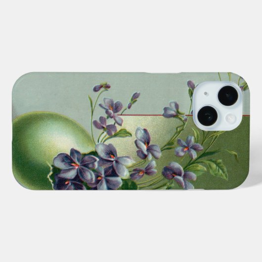  bloeiende paarse bloemen in een paasei Case-Mate iPhone case (Achterkant (horizontaal))