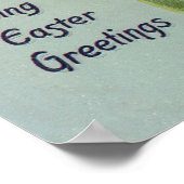  bloeiende paarse bloemen in een paasei poster (Hoek)