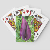Bloeiende Paarse Dragon Lily Floral Pokerkaarten (Achterkant)