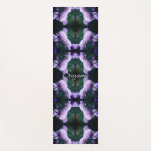 Bloeiende Paarse Scallion Abstract gepersonaliseer Yogamat (Voorkant)