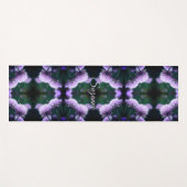 Bloeiende Paarse Scallion Abstract gepersonaliseer Yogamat (Voorkant (horizontaal))