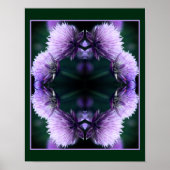 Bloeiende Paarse Scallion Allium Abstract Poster (Voorkant)