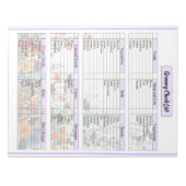 Bloeiende Paarse tuin_ boodschappenlijst Notitieblok (Voorkant)