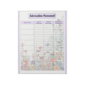 Bloeiende Paarse tuin _ Intervention Assessment Notitieblok (Linkerzijde)