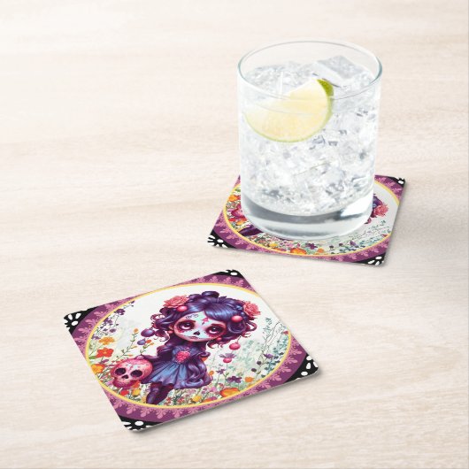 Bloeiende Paarse tuin Kartonnen Onderzetters (Insitu)