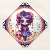 Bloeiende Paarse tuin Kartonnen Onderzetters (Voorkant)