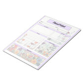 Bloeiende Paarse Tuin_ Klinische Patiënt Notitieblok (Schuin)