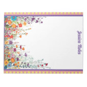 Bloeiende Paarse tuin Notitieblok (Voorkant)