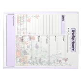 Bloeiende Paarse Tuin_ Weekplanner Notitieblok (Voorkant)