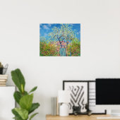 Bloeiende perenboom, Monet Poster (Thuiskantoor)