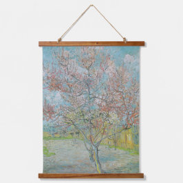 bloeiende perzikboom hangend wandkleed