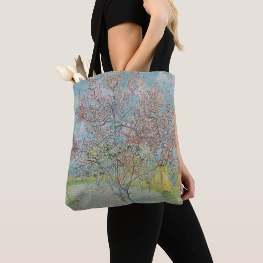 bloeiende perzikboom tote bag (Dichtbij)
