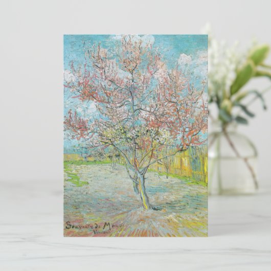 bloeiende perzikboom | Vincent van Gogh (Staand voorkant)