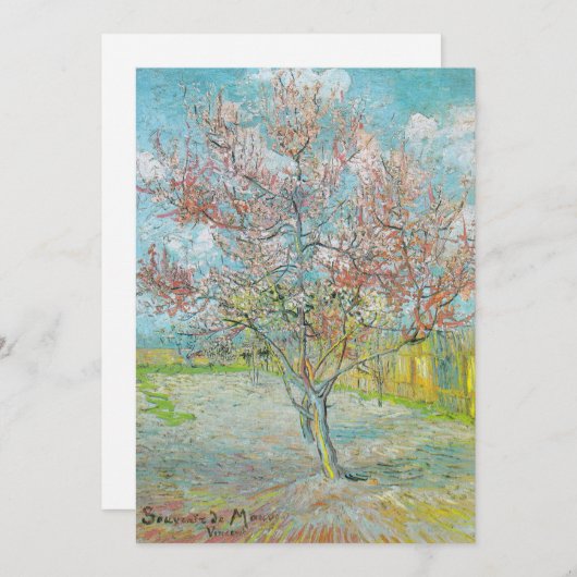 bloeiende perzikboom | Vincent van Gogh (Voorkant / Achterkant)