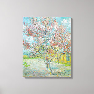 bloeiende perzikboom Vincent van Gogh Canvas Afdruk