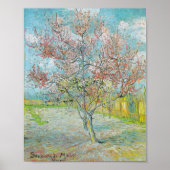 bloeiende perzikboom | Vincent van Gogh Poster (Voorkant)