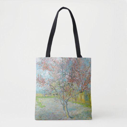 bloeiende perzikboom | Vincent van Gogh Tote Bag (Voorkant)