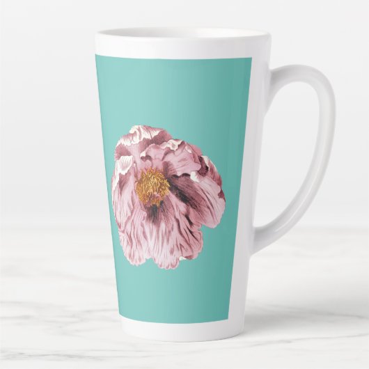 bloeiende pioen koffie mok (Rechts)