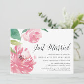 bloeiende pioen | Post Wedding Brunch Uitnodiging (Staand voorkant)