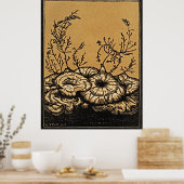 Bloeiende Planten - botanische elegantie Poster (Keuken)