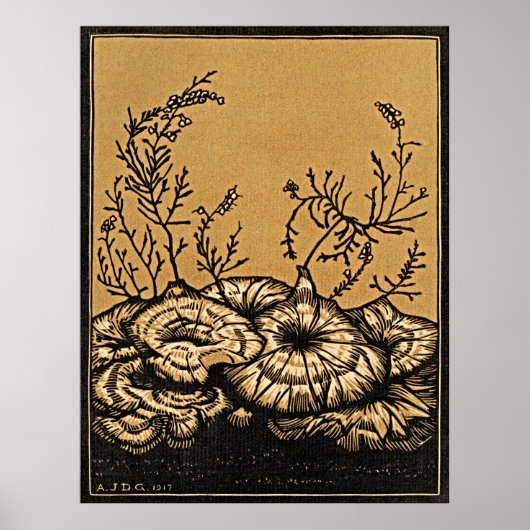 Bloeiende Planten - botanische elegantie Poster (Voorkant)