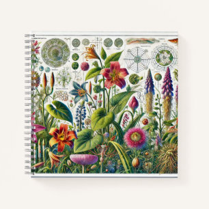 Bloeiende Planten & Cellulaire Diagrammen Ontwerp Notitieboek