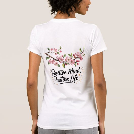 "Bloeiende positiviteit\Positieve vibes Blossom -  T-shirt (Achterkant)