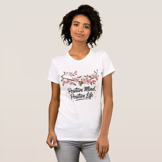"Bloeiende positiviteit\Positieve vibes Blossom -  T-shirt (Voorkant volledig)