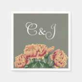 Bloeiende Prickly Pear Desert Cactus Bruiloft Servet (Voorkant)