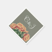 Bloeiende Prickly Pear Desert Cactus Bruiloft Servet (Hoek)