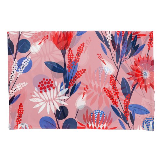 Bloeiende Protea: botanische tuin patroon Kussensloop (Voorkant)