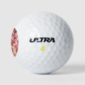 Bloeiende pruim - Roze paradijs Golfballen (Logo)