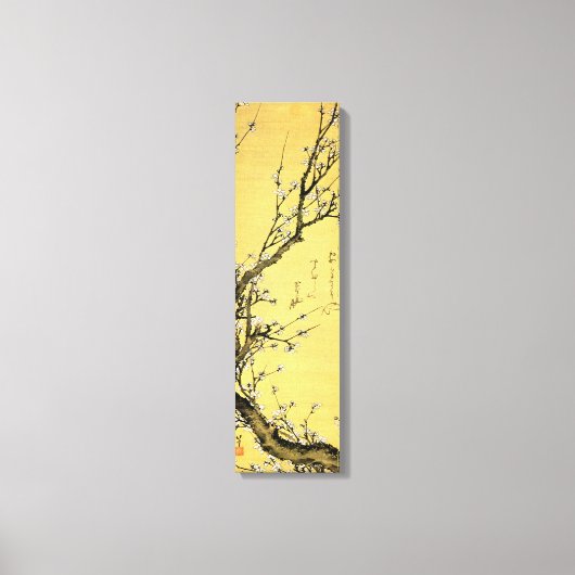 Bloeiende pruim van Hokusai Canvas Afdruk (Voorkant)