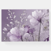 Bloeiende Purple Flowers AI kunst Gastenboek (Achterkant)