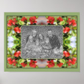 Bloeiende Quince Blossoms Creëer Uw eigen foto Poster (Voorkant)